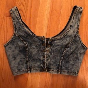 Crop top that unbuttons in the front!